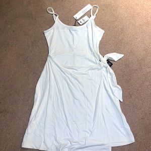 XS express white wrap dress.